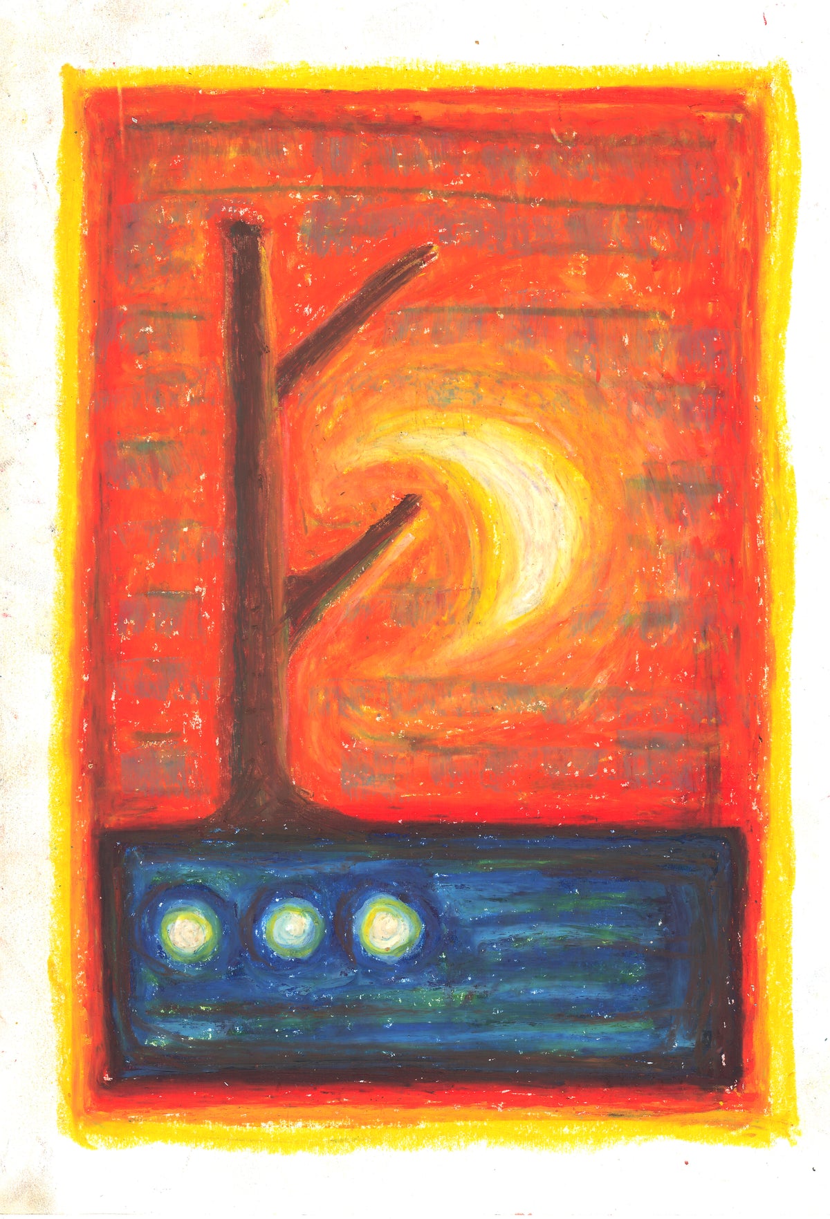 moonset greeting card